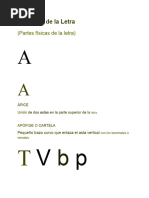 Partes de la Anatomía de la Letra | PDF