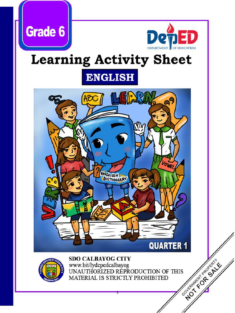 English 6 Learning Activity Sheet: Real vs. Make-believe | PDF | Image ...