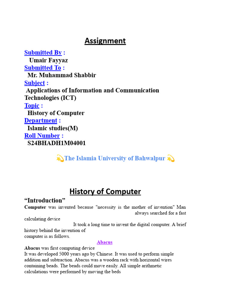 History of Computer Inventions | PDF | Computer Hardware | Computer ...