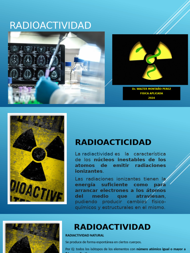 Radio Activ I Dad | PDF | Desintegración radioactiva | Núcleo atómico