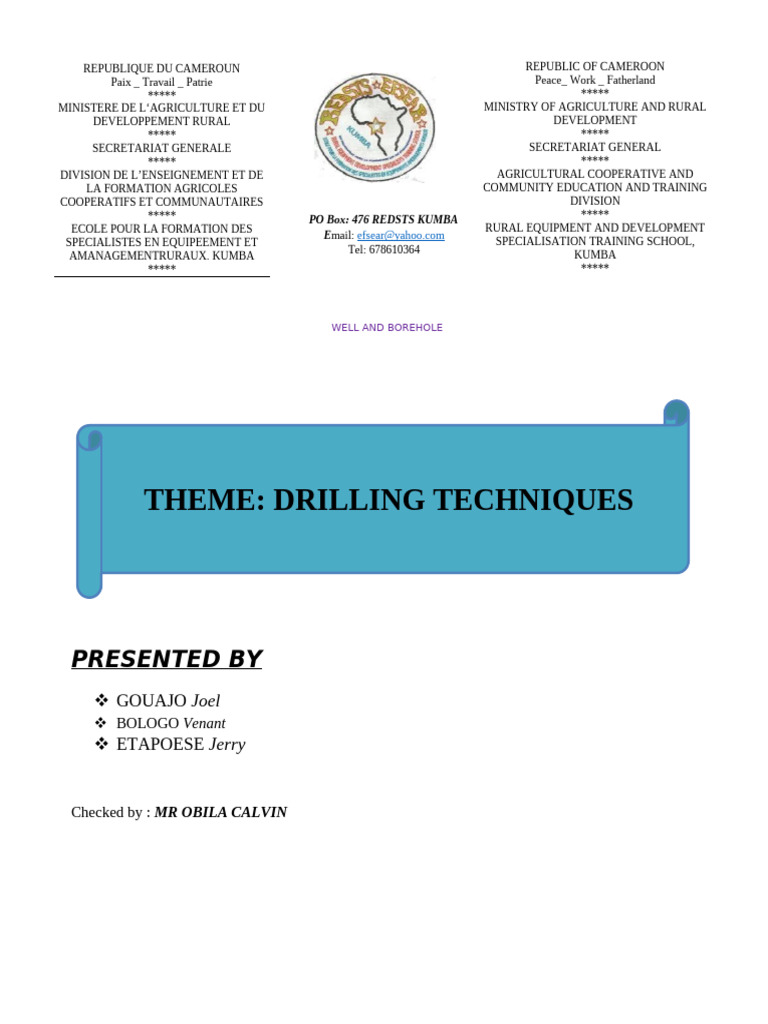 Drilling Techniques Overview | PDF | Drilling | Borehole
