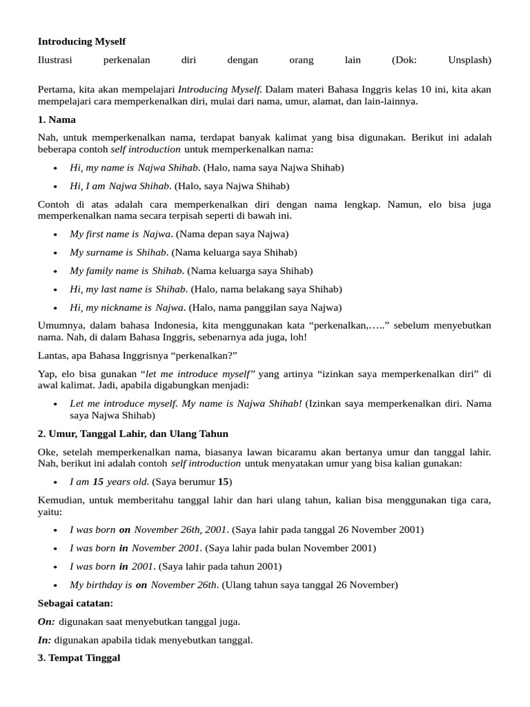 Introducing Myself | PDF