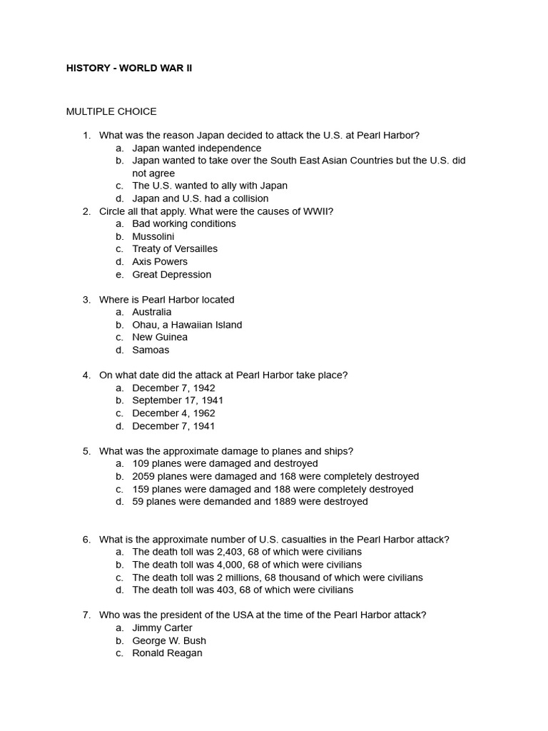 History Term 2 - Test 1 | PDF | World War II | Allies Of World War II