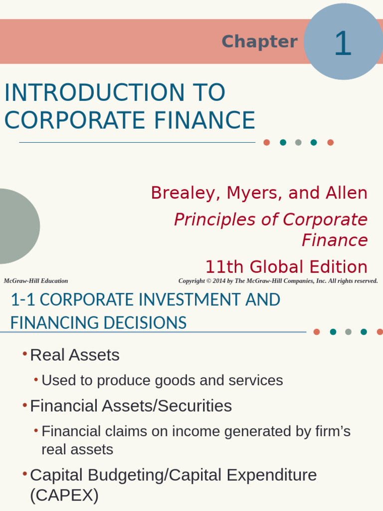 Introduction To Corporate Finance | PDF | Investing | Shareholders