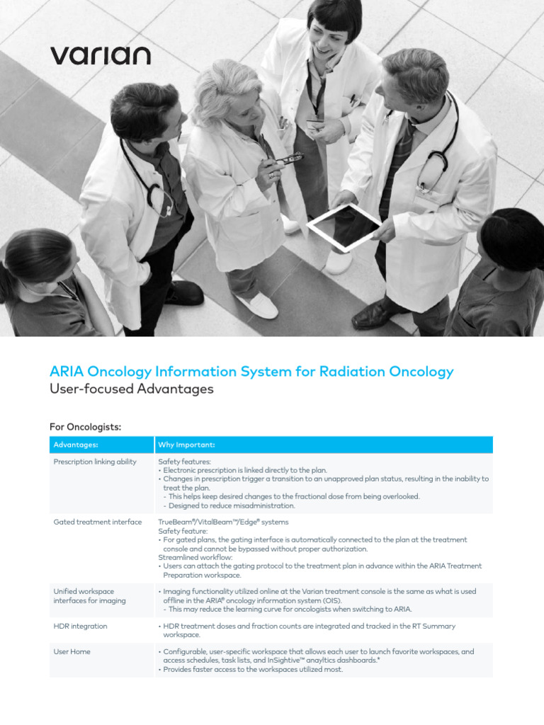 ARIA UserFocusedAdvantages FeatureSheet RAD10480 June2018 | PDF ...