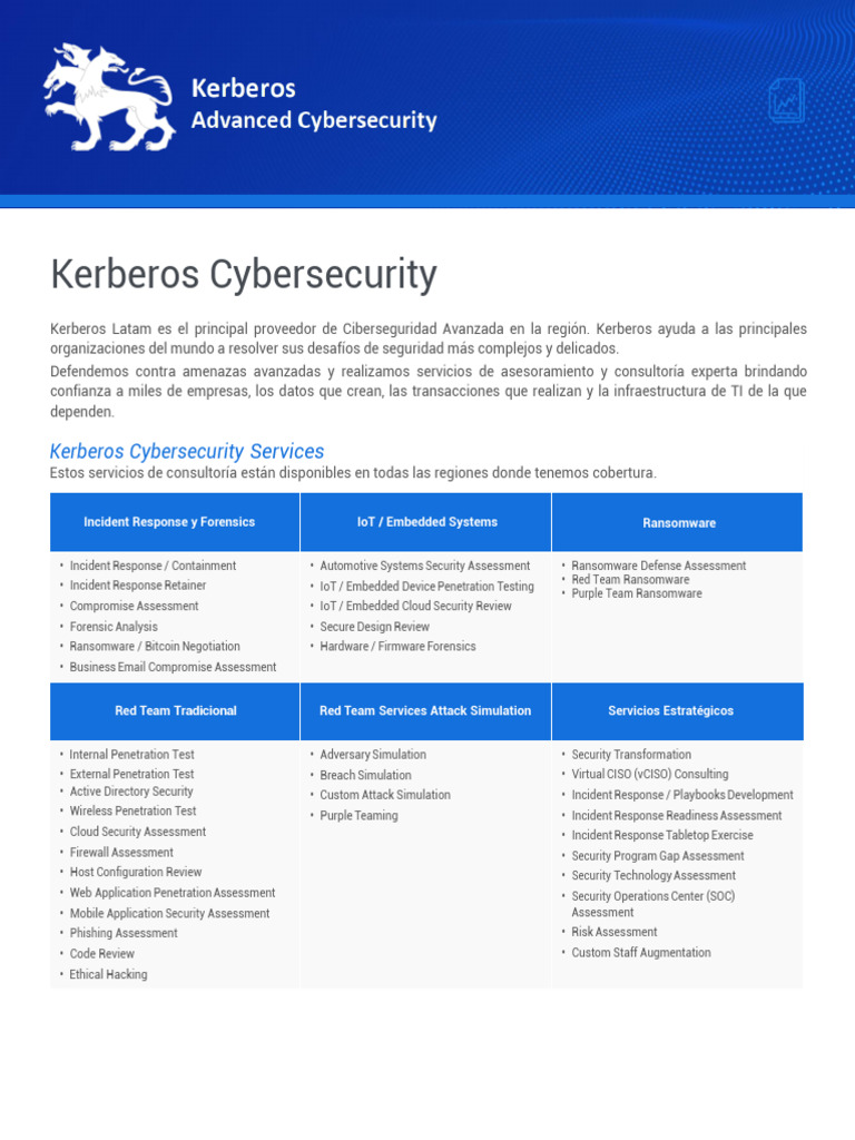 Kerberos General Brochure 2022 | PDF | Industrias de servicio ...