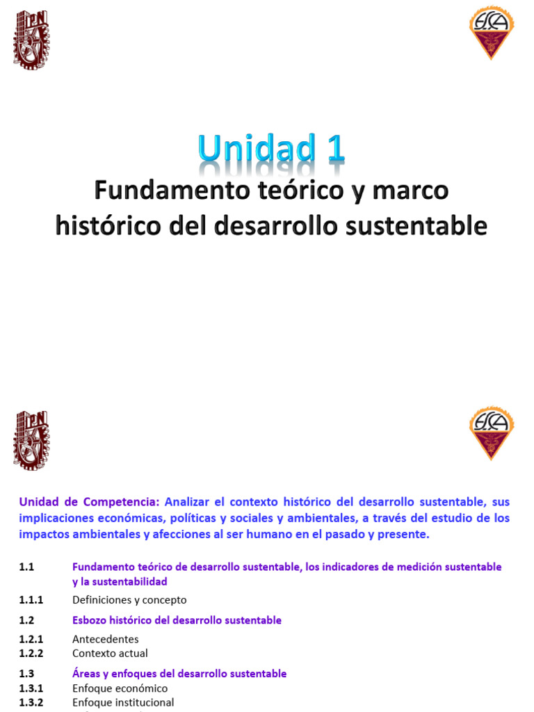 Unidad 1 y 2 | PDF | Sustentabilidad | Desarrollo sostenible