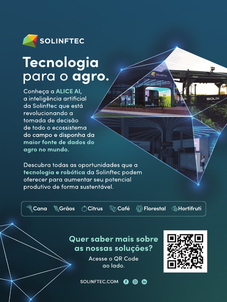Tecnologia Sustentável no Agro com Solinftec | PDF