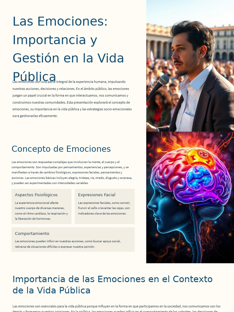 Gestión de Emociones en la Vida Pública | PDF | Las emociones | Sicología