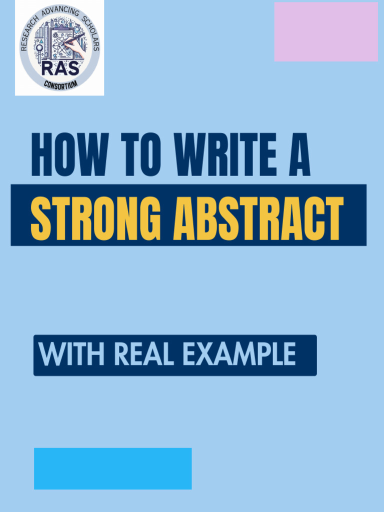 How To Write A Good Abstract-4 | PDF