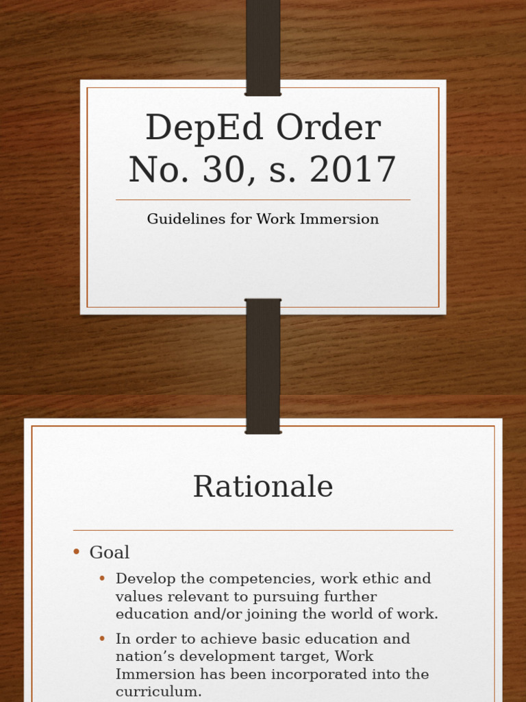 Work immersion guidelines pdf performance appraisal