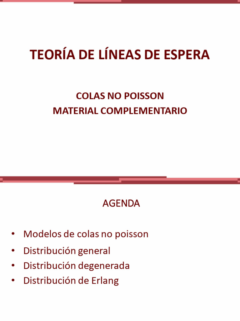 Modelos de Colas No Poisson en Teoría | PDF | Distribución de veneno ...