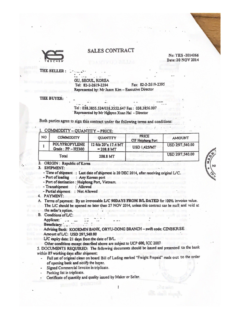 Sales Contract | PDF