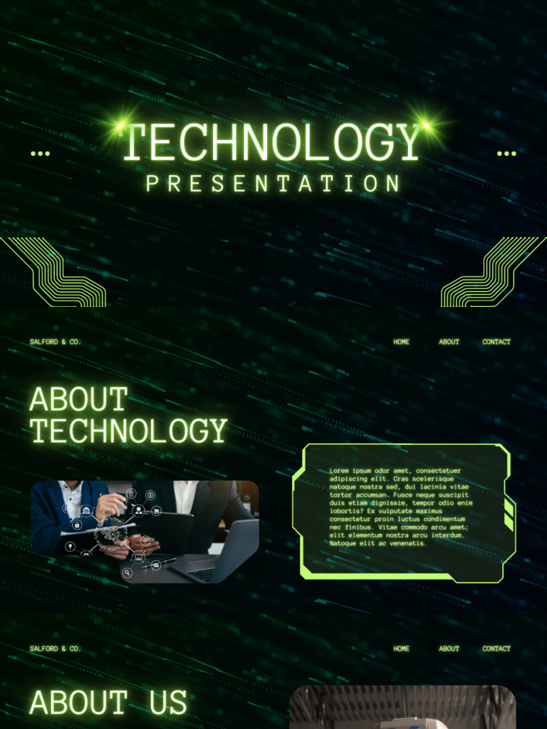 Green and Black Modern Futuristic Technology Presentation | PDF