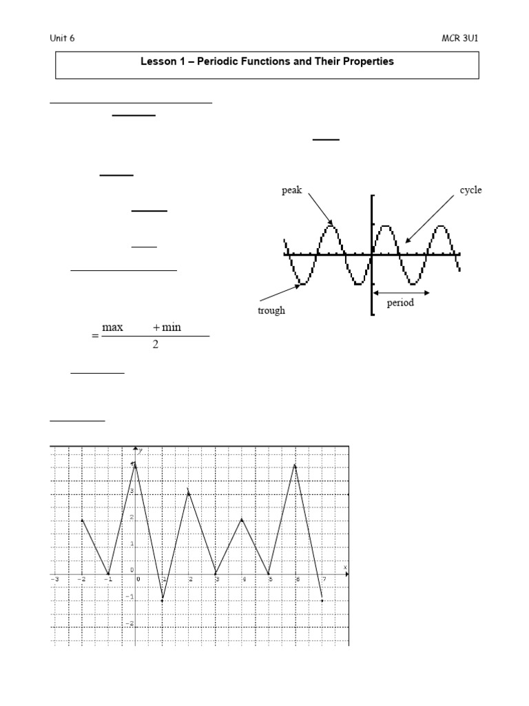 Properties of Periodic Functions | PDF | Trigonometric Functions ...