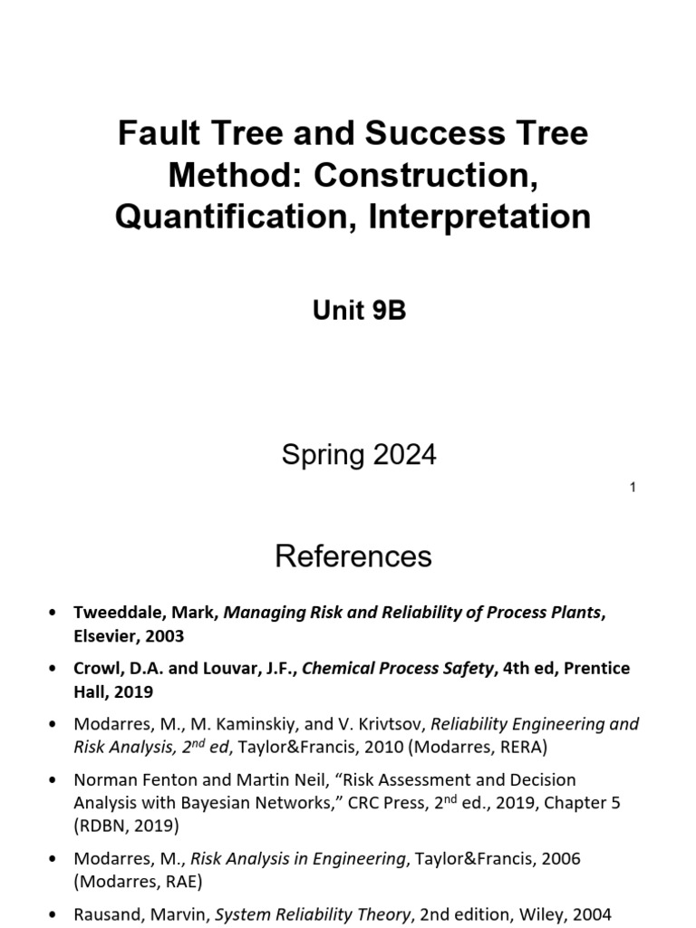 S2024 L24-25 Fault Tree Success Tree | PDF | Applied Mathematics ...
