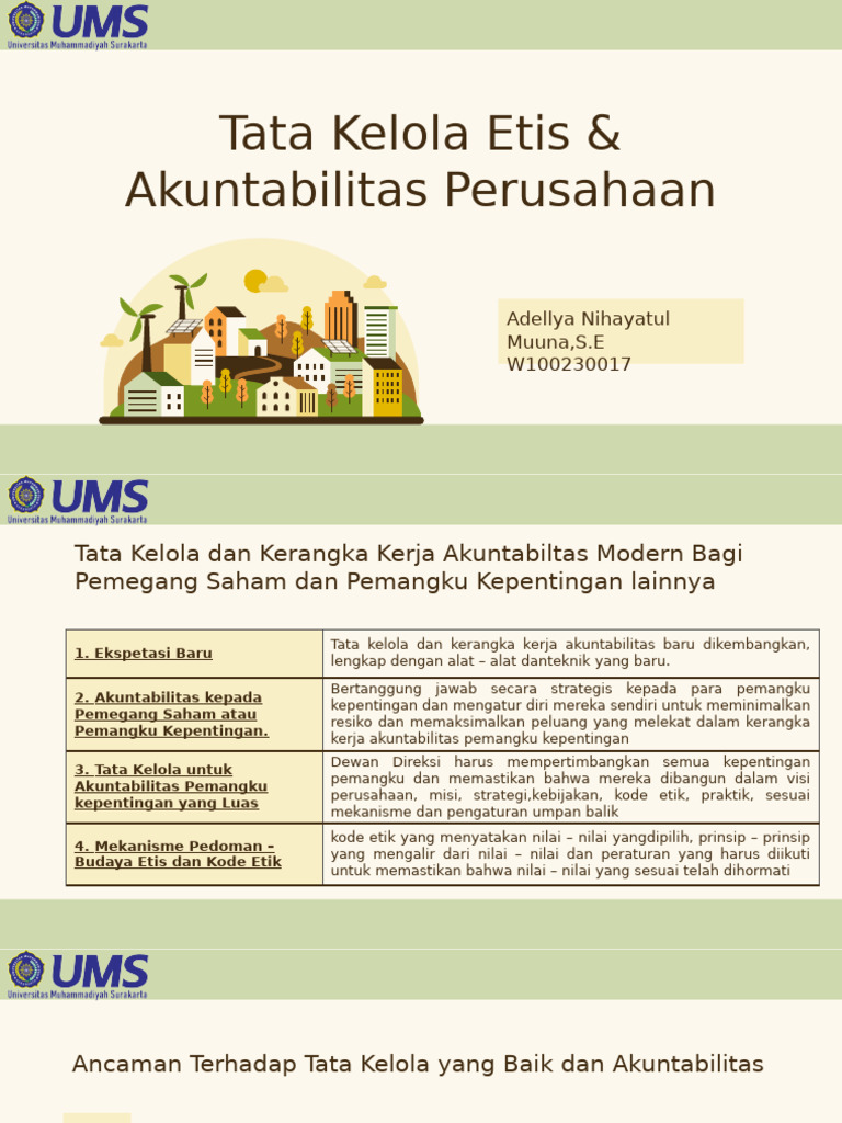 Tata Kelola Etis dan Akuntabilitas Perusahaan | PDF