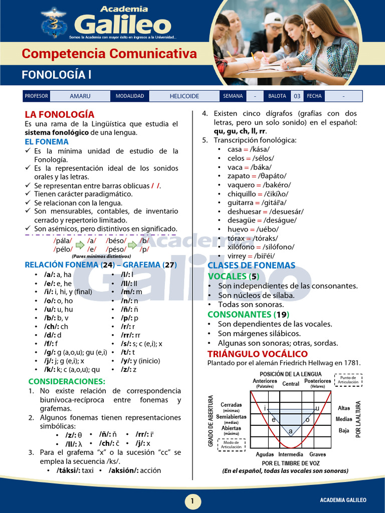 Fonología: Vocales y Fonemas en Español | PDF | Voz humana | Lingüística