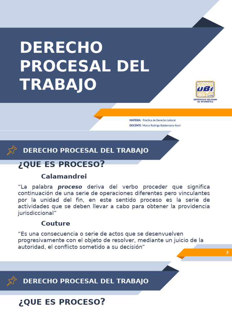 DERECHO PROCESAL DEL TRABAJO | PDF | Ley procesal | Derecho laboral