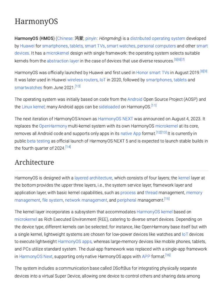 HarmonyOS - Wikipedia | PDF | Software Engineering | Computer Science