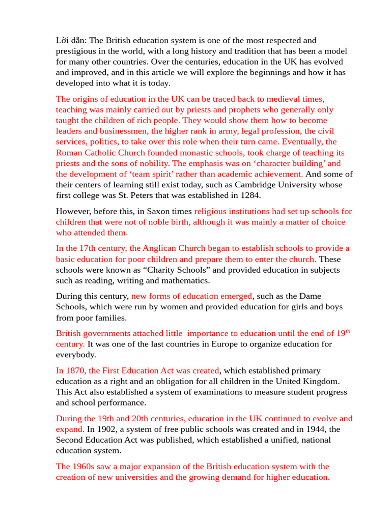 Historical Background | PDF | Tuition Payments | United Kingdom