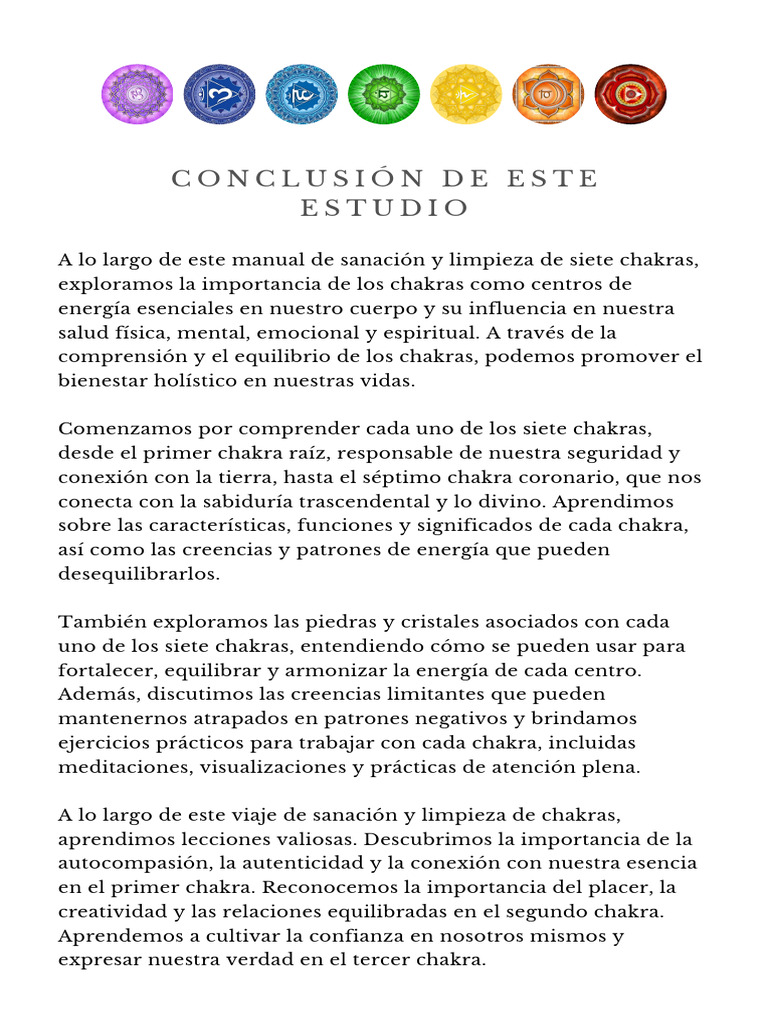 Manual de Sanación de Los 7 Chakras | PDF | Amor | Chakra