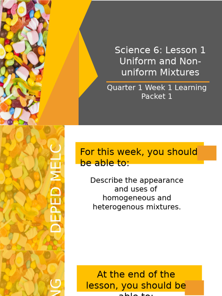Uniform vs Non-Uniform Mixtures | PDF | Mixture | Melting Point