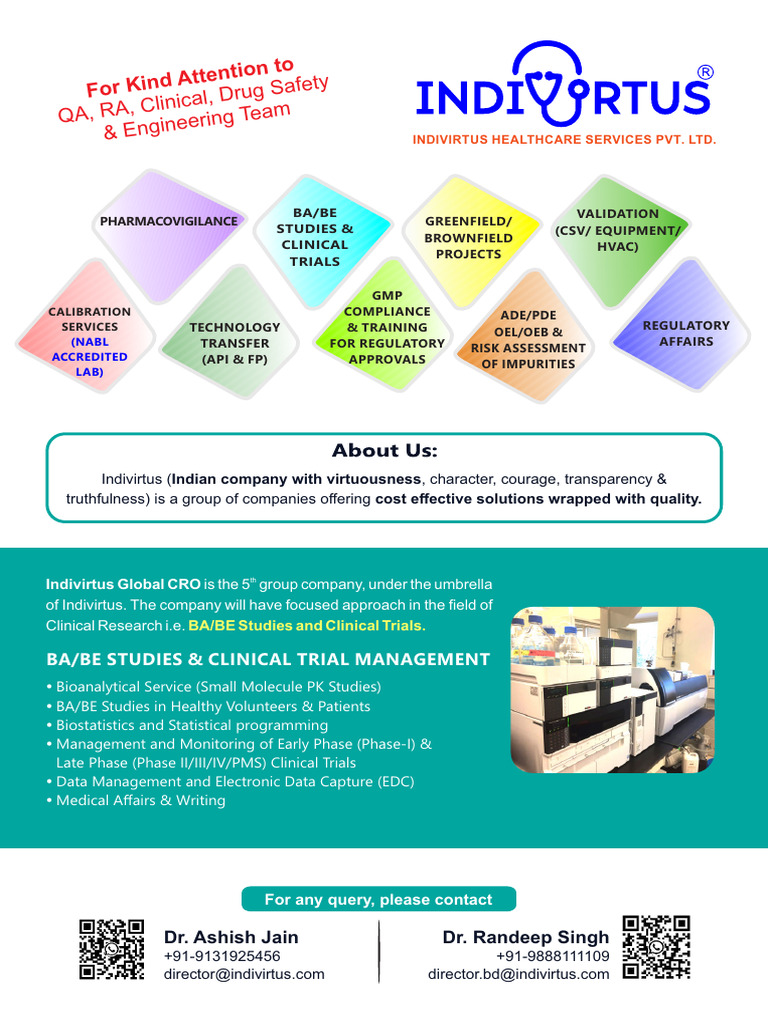 Indivirtus: Clinical Research Services | PDF | Clinical Trial ...