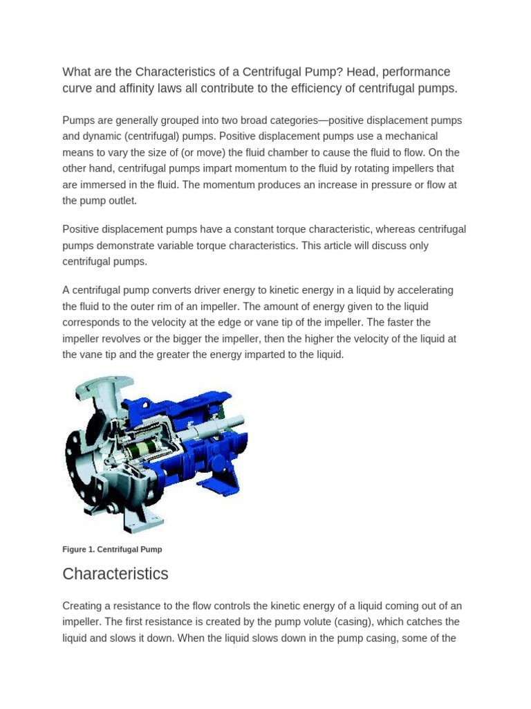 5.2 What Are The Characteristics of A Centrifugal Pump | PDF | Pump ...