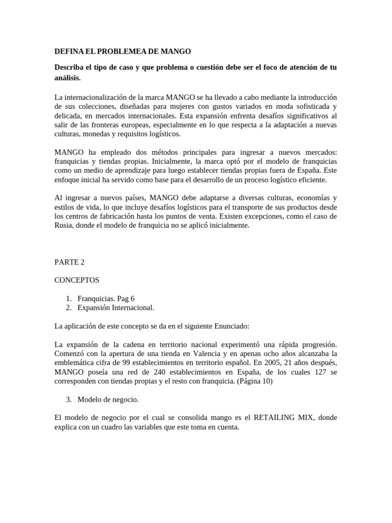 MANGO | PDF | Franquiciamiento | España