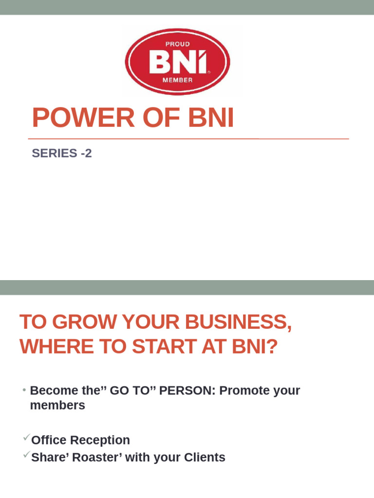 Referral Confidence Curve in BNI | PDF