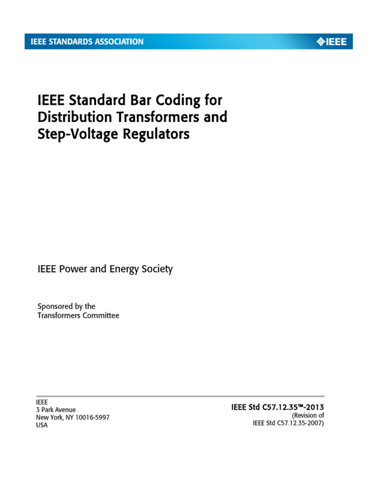 IEEE Standard for Transformer Barcoding | PDF | Barcode | Patent