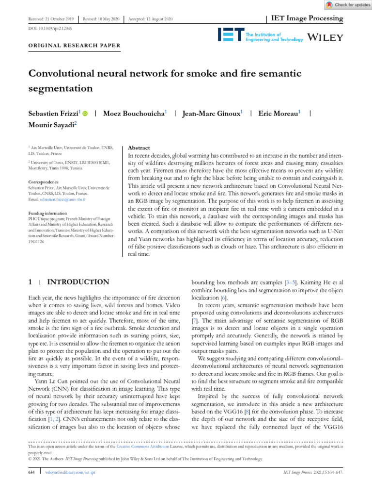 +2021 - Convolutional Neural Network For Smoke and Fire Semantic ...