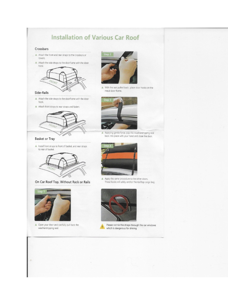 Car Cargo Carrier Instructions | PDF