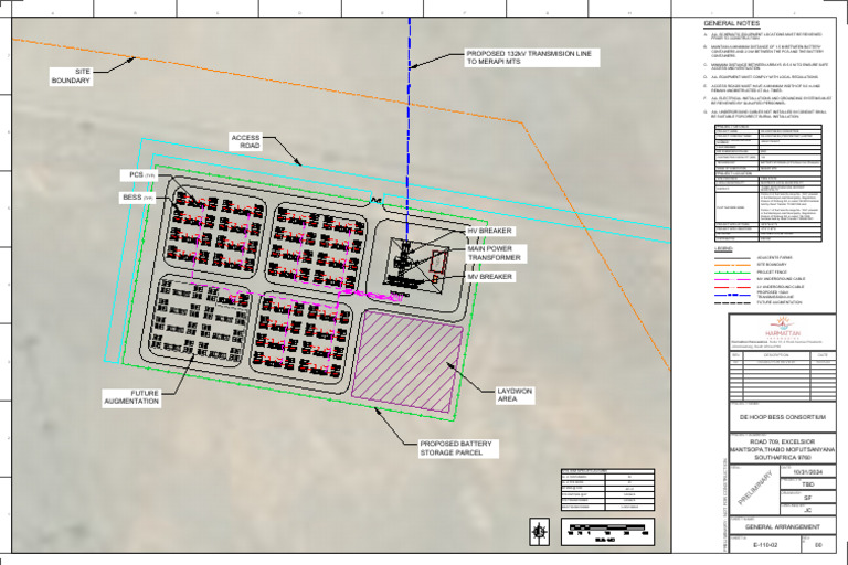 WE01830 - de Hoop BESS - General Arrangement | PDF | Power (Physics ...