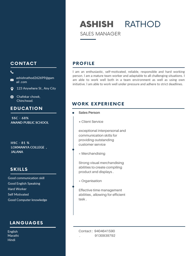 Blue Simple Professional CV Resume - 20241017 - 221307 - 0000 | PDF