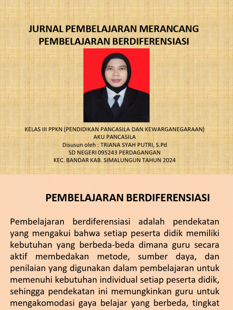 Jurnal Modul I Pembelajaran Diferensiasi | PDF