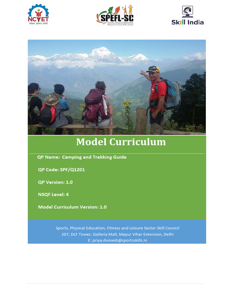 NSQF MC - Camping and Trekking Guide - PDF | PDF | Hiking | Learning