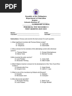 Science 4 First Quarter Exam 2024-2025 | PDF | Water | Waste