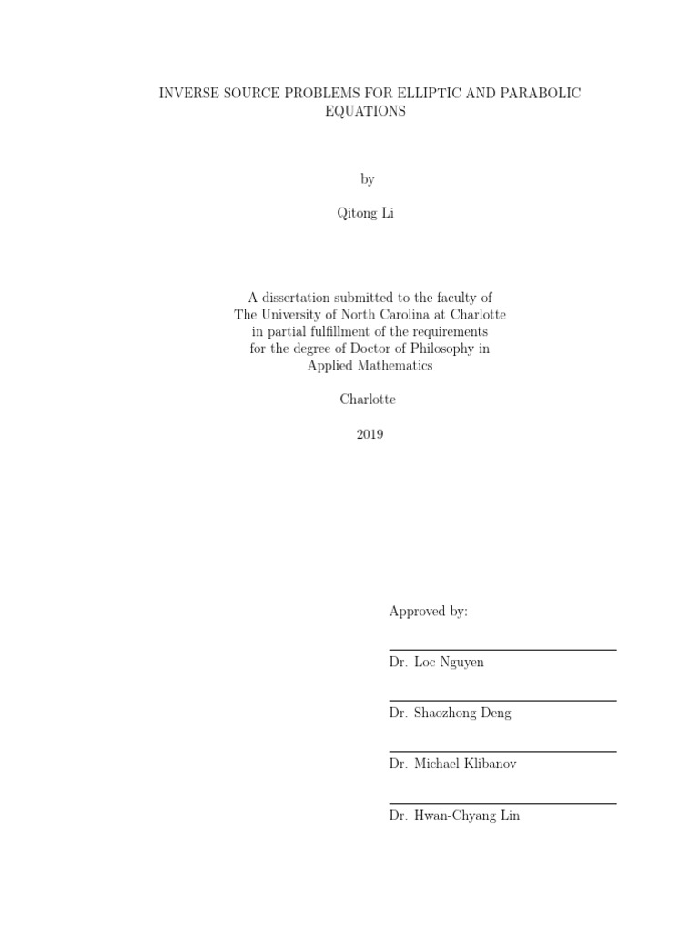 Inverse Problems in Elliptic & Parabolic Equations | PDF | Inverse ...