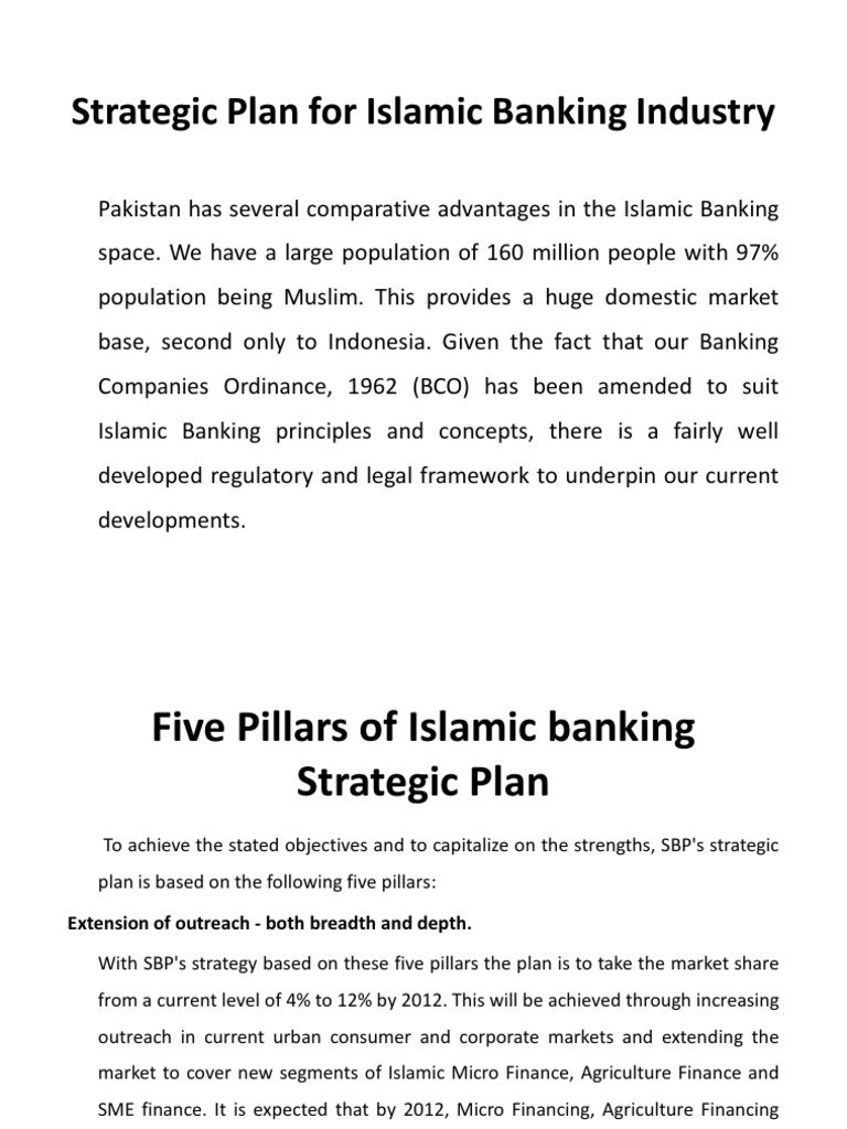 Five Pillars of Islamic Banking Strategic Plan PDF