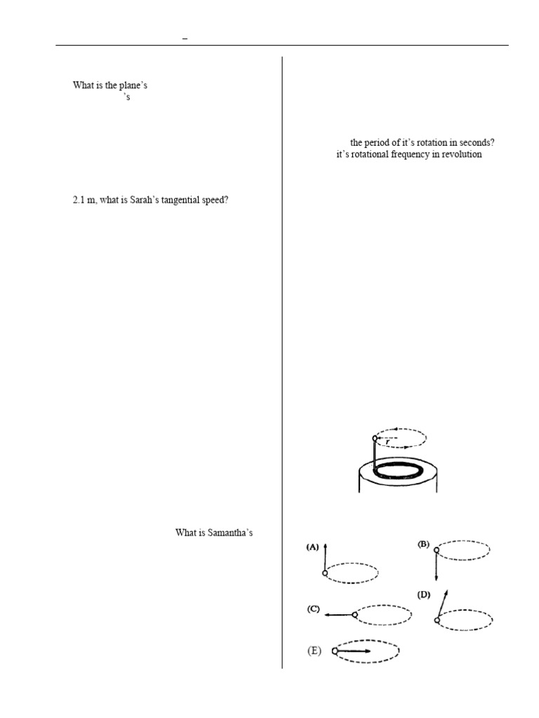 AP Physics I: Circular Motion Problems | PDF | Science & Mathematics