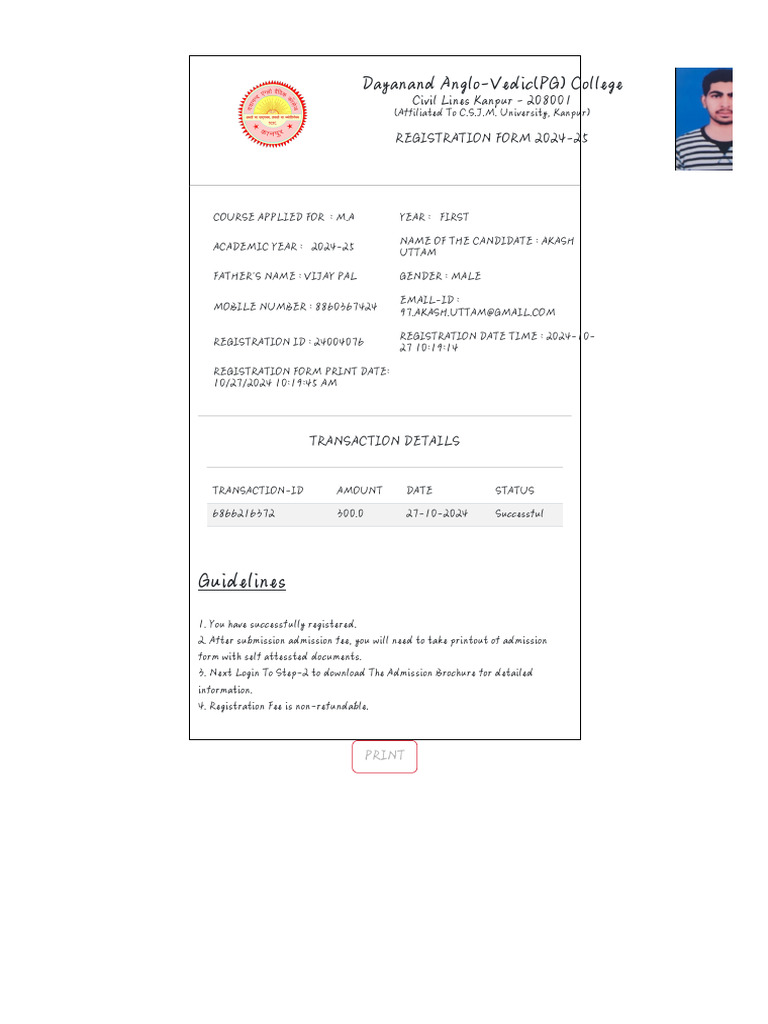 CSJM University Registration Guidelines | PDF