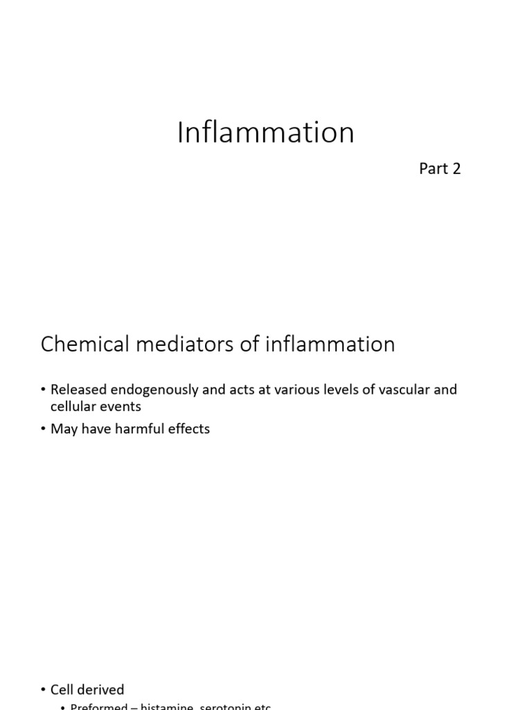 Chemical Mediators of Inflammation | PDF | Science & Mathematics