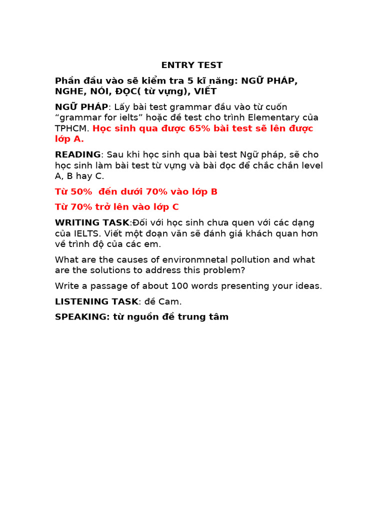Entry Test | PDF