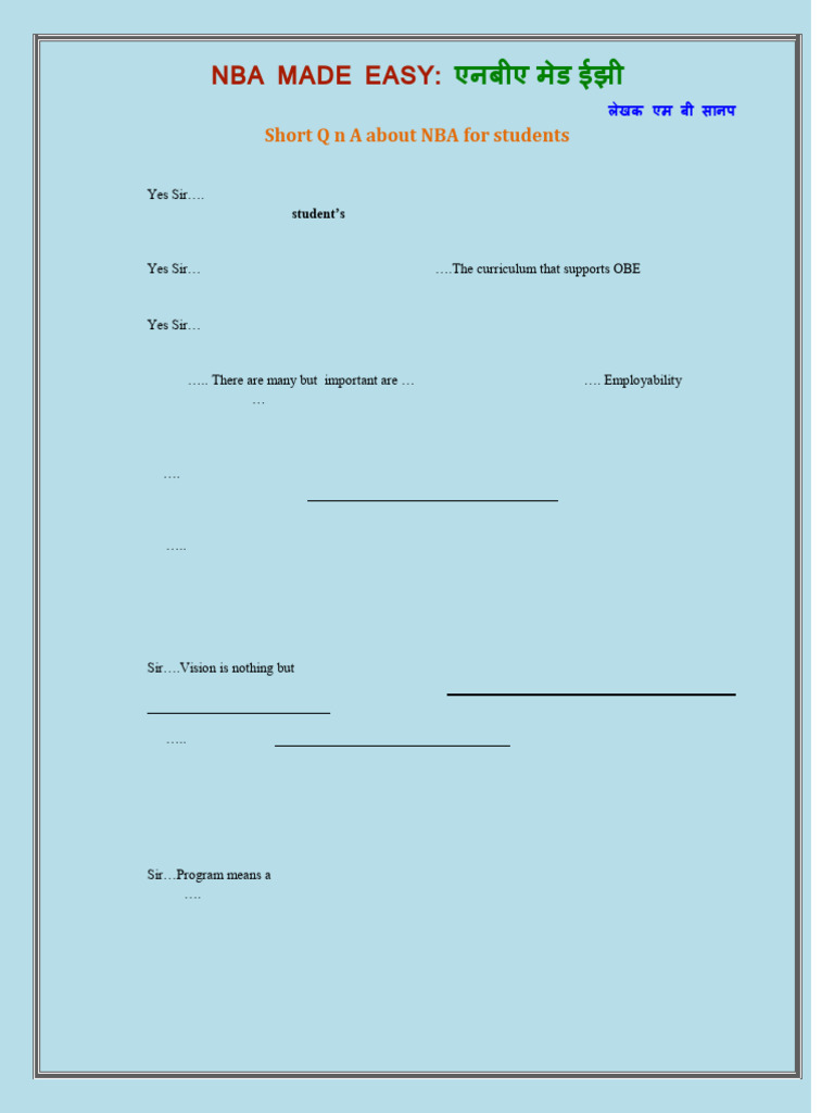 NBA MADE EASY For Students | PDF | Learning | Behavior Modification