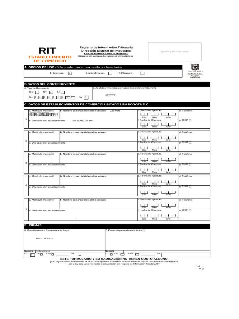 Registro de Información Tributaria RIT | PDF | Derecho