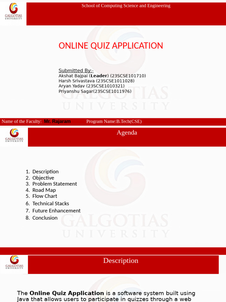 Online Quiz Application Overview | PDF | Java (Programming Language ...