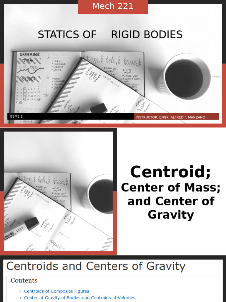 Statics: Centroid & Moment of Inertia | PDF | Science & Mathematics