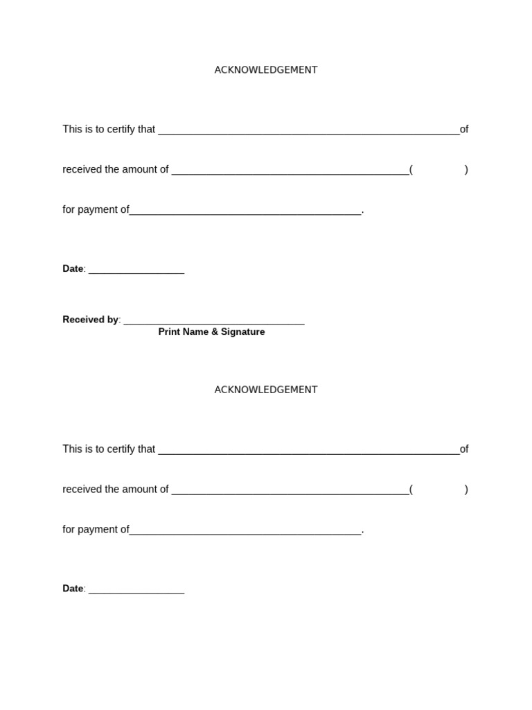 Acknowledgement Receipt2 | PDF